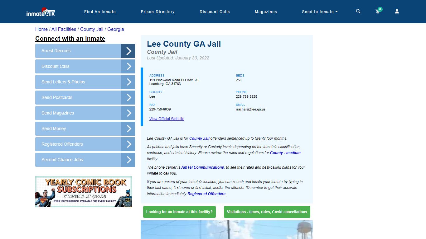 Lee County GA Jail - Inmate Locator - Leesburg, GA