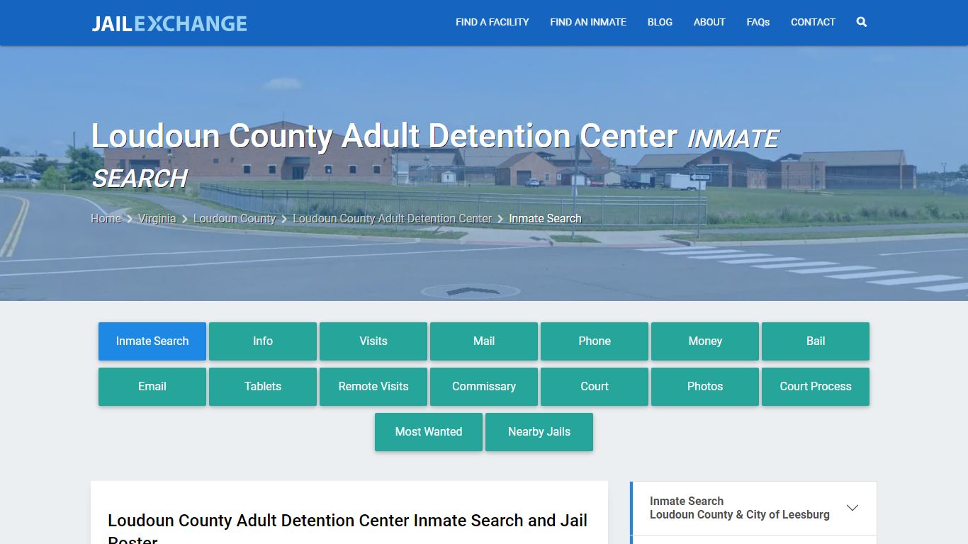 Loudoun County Adult Detention Center Inmate Search